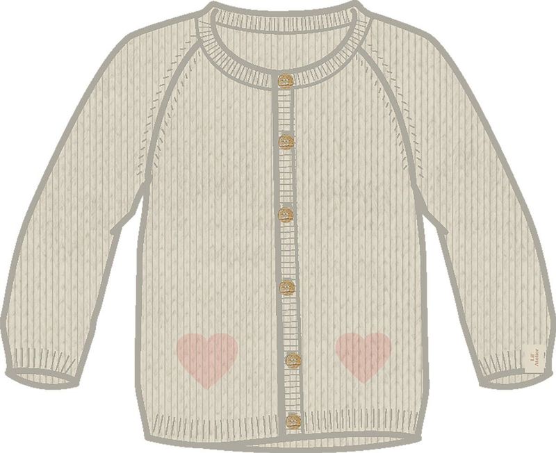 Geborduurd - Cardigan - Plat Gebreid - Lange Mouwen