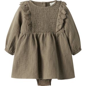 Biologisch Katoen - Jurkje - Geweven Stof - Lange Mouwen - Regular Fit