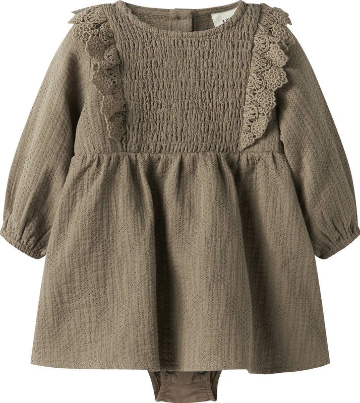 Biologisch Katoen - Jurkje - Geweven Stof - Lange Mouwen - Regular Fit