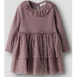 Jersey - Jurk - Biologisch Katoen - Off-shoulder - Lange Mouwen - Regular Fit