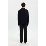 SELECTED HOMME - SLHDRY - Pullover - Donkerblauw - Geribde Boorden