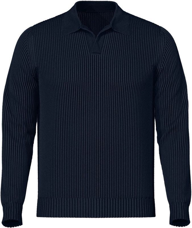 SELECTED HOMME - SLHDRY - Pullover - Donkerblauw - Geribde Boorden