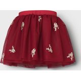 Kerst Rok - Kort - Tule - Geborduurd - Elastische Taille - Voering van Polyester