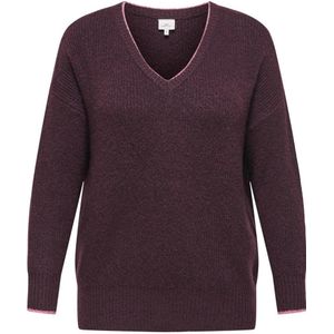 ONLY CARMAKOMA - Pullover - Donkerrood