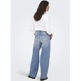 ONLY high waist tapered jeans medium blue denim