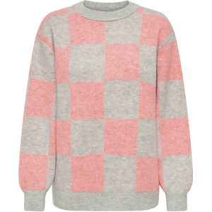 ONLY - ONLMARYLAND - Pullover - Lichtgrijs - Ruit Print