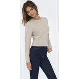 Only - Vest - Beige - 50% Polyester - 37% Polyester - 10% Acryl - 3% Elastaan