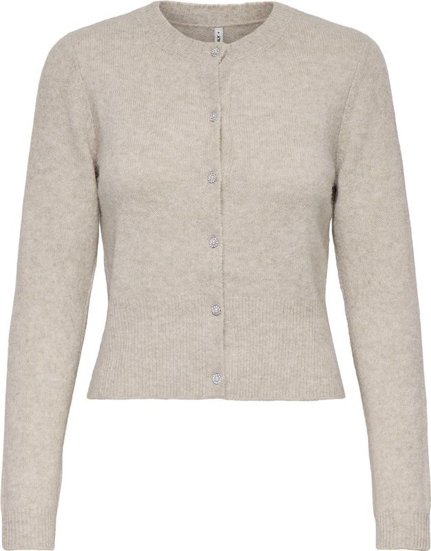 Only - Vest - Beige - 50% Polyester - 37% Polyester - 10% Acryl - 3% Elastaan