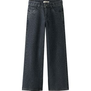 Jeans - Wide-Fit - Denim - Met Strass-Steentjes