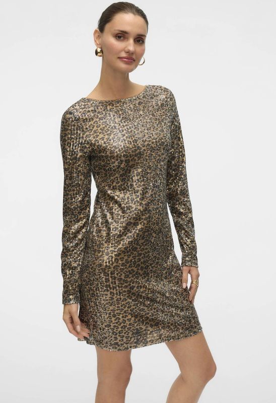 VERO MODA - VMHANYA - Midi Jurk - Bruin