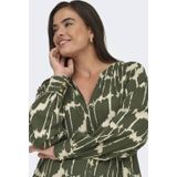 ONLY CARMAKOMA - Top - V-Hals - Lange Mouwen - Regular Fit - Print