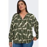ONLY CARMAKOMA - Top - V-Hals - Lange Mouwen - Regular Fit - Print