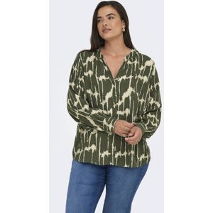 ONLY CARMAKOMA - Top - V-Hals - Lange Mouwen - Regular Fit - Print