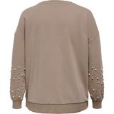 ONLY CARMAKOMA - Sweater - Grijsbruin - Met Parels