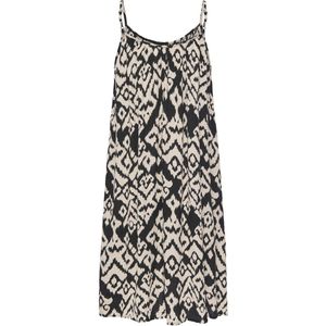 ONLY - ONLMai - Zomerjurk - Taupe/Zwart - Mouwloos - Knielengte