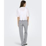 ONLY - ONLMiffy - Blouse - Wit - Effen - Halve Mouw - Losse Pasvorm