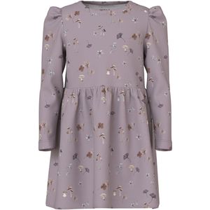 Jerseyjurken - Regular Fit Jurk - Ribgebreid - Lange Mouwen - All-over Print