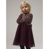 Jurk - Glitter - Gebreid - Lange Mouwen - O-hals - Regular Fit