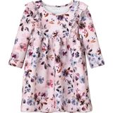 Jurk - All-over Print - Ribgebreid - Lange Mouwen - Regular Fit