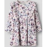 Bloem - Jurk - All-over Print - Ribgebreid - Lange Mouwen - Regular Fit