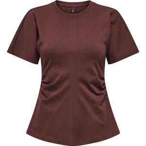 Top - Zwart - Katoen - Korte Mouwen, Volumineuze Mouwen, Regular Fit