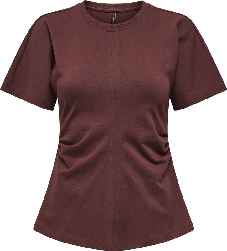 Top - Zwart - Katoen - Korte Mouwen, Volumineuze Mouwen, Regular Fit