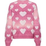 ONLY - ONLAIDA - Gebreide Trui - Rosa / Wit
