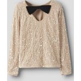 Blousetops - Strik Top - Geweven Stof - Lange Mouwen - Regular Fit