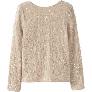 Blousetops - Strik Top - Geweven Stof - Lange Mouwen - Regular Fit