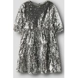 Jurk - Jacquard - Korte Mouwen - Regular Fit