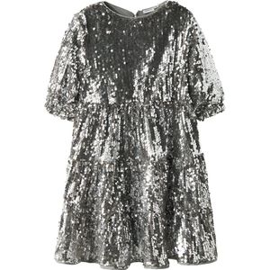 Jurk - Jacquard - Korte Mouwen - Regular Fit