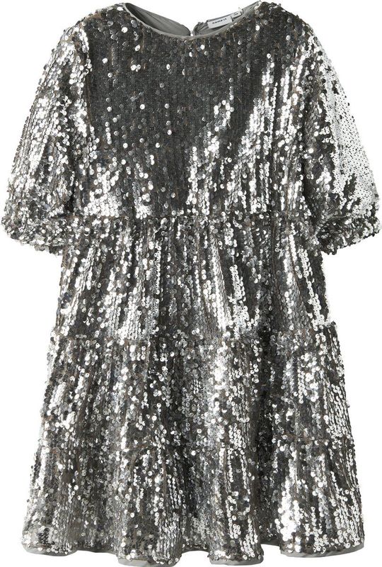 Jurk - Jacquard - Korte Mouwen - Regular Fit