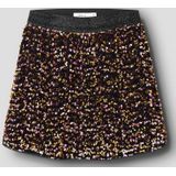 Paillet Rok - Knielengte - Geweven Stof - Elastische Taille - Pailletten