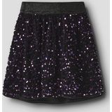 Paillet Rok - Knielengte - Geweven Stof - Elastische Taille - Pailletten