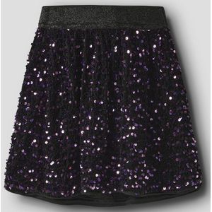 Paillet Rok - Knielengte - Geweven Stof - Elastische Taille - Pailletten