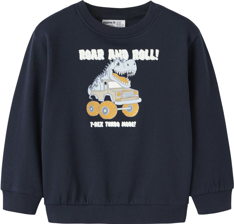 Sweatshirt - Regular Fit - Geborstelde Sweatstof - Lange Mouwen