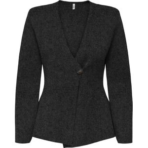 ONLY Onlmyera Life Ls One Button Cardigan KNT, dark grey melange, S