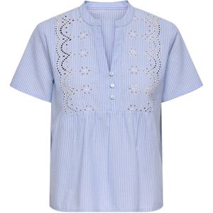 Onlskano - Top - Korte Mouwen - Geborduurd Detail - Regular Fit