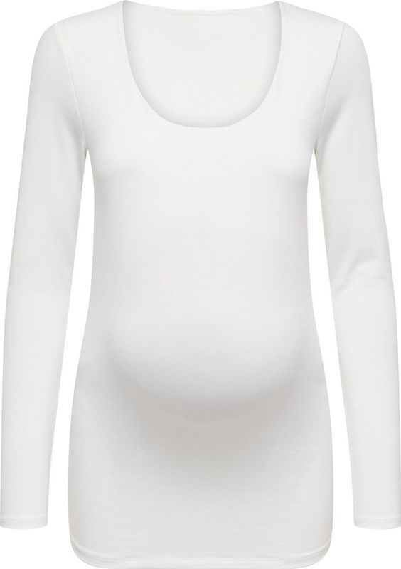 ONLY - Zwangerschapstop - T-shirt - Diepe Ronde Hals - Lange Mouwen
