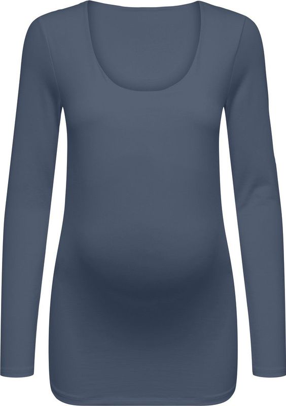 ONLY - Zwangerschapstop - T-shirt - Diepe Ronde Hals - Lange Mouwen