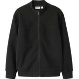 Cardigan - Regular Fit - Zwart - Lange Mouwen - Hoge Hals - Interlock Stof