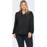 Carfancy - Blouse - V-Hals - Lange Mouwen - Kanten Detail - Regular Fit