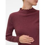 MAMALICIOUS - Jurk - Merlot - 3/4 Lengte - Slanke Pasvorm - Lange Mouw