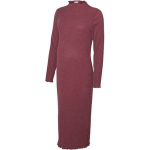 MAMALICIOUS - Jurk - Merlot - 3/4 Lengte - Slanke Pasvorm - Lange Mouw