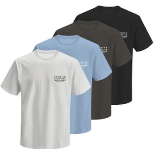 Jack & Jones - Premium Shirt - Lichtblauw - 4 Pack - Kwartmouw
