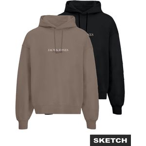 Jack & Jones - Hoodie - Zwart - Heren - 2-pack