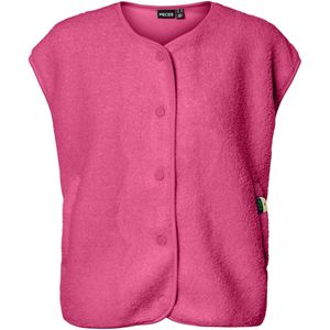 Pieces - Pckatty Teddy - Gilet - Shocking Pink - Dames
