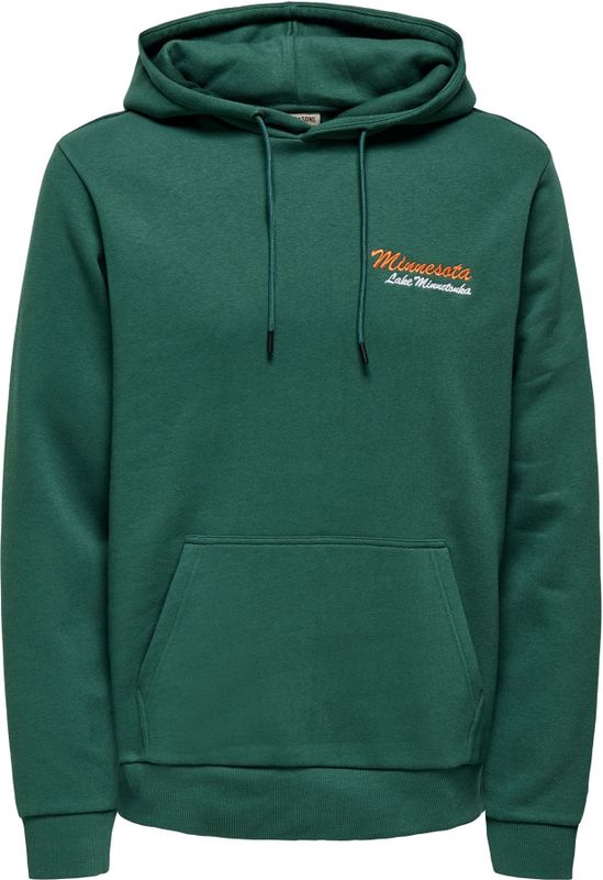 Only & Sons - ONSCERES KENNY - Sweatshirt - Smaragd - Met Capuchon