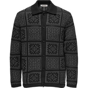 Onsbark - Gebreid Vest - Relaxed Fit - Lange Mouwen - Split Hals