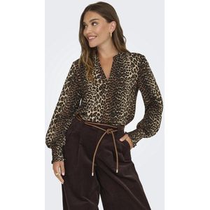 ONLY - ONLMETTE - Blouse - Beige / Bruin / Zwart